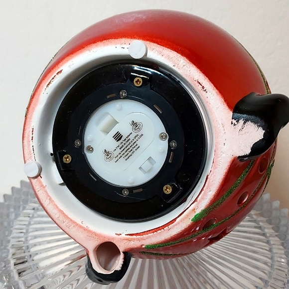 Christmas QVC Home Reflections Ceramic Santa Luminary Flameless LED Ornament - Picture 7 of 10